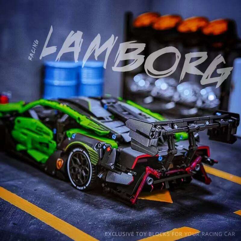 MOC Technical Green Racing Car Building Blocks Set Model Kit DIY Assembly Bricks STEM Educational Toys Kids Birthday Gift Z260305