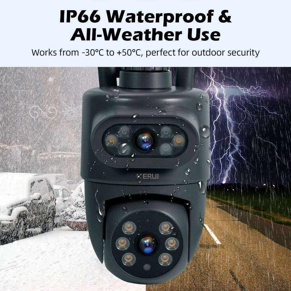 KERUI Tuya Smart 5K 10MP Dual Lens Outdoor Pan/Tilt Home Security Wi-Fi Camera 360 Motion Tracking Works With Alexa 26W0306