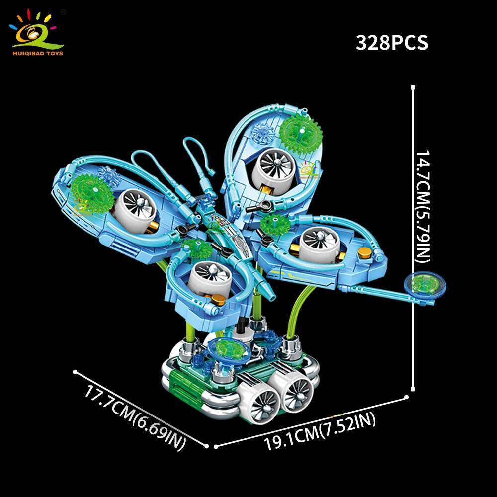 HUIQIBAO Insect Series MOC Butterfly Beetle Model Building Block Technical Brick Construction Toy Children Desk Home Decoration Z260306