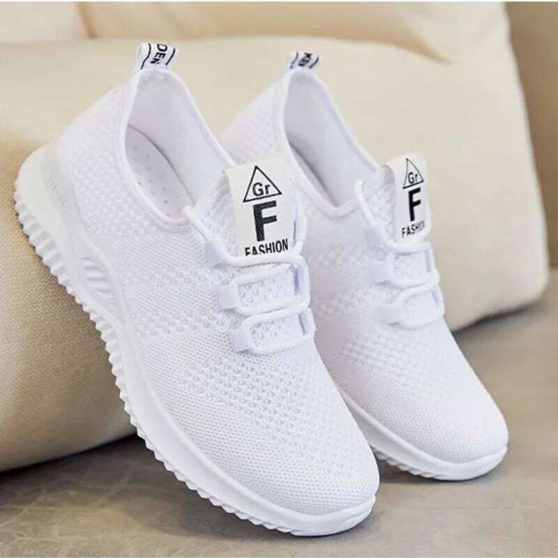 Litfun Women's Summer Flat Leisure Lightweight Outdoor Sports Soft Sole Mesh Sneakers Breathable Comfy Walking Shoes