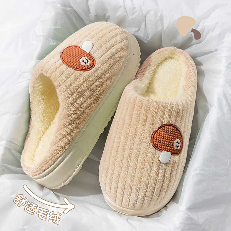 Winter mens cotton slippers 2025 new model thick-soled non-slip for home use couples cartoon plush thick-soled cotton shoes breathable and comfortable