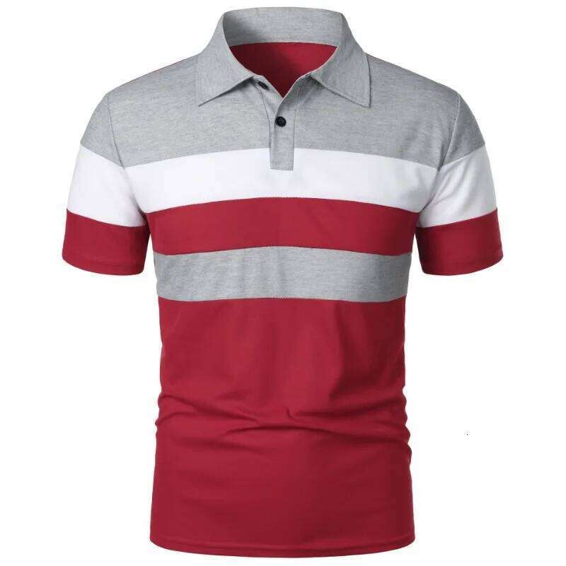 Summer Mens Polo Large T Shirts Stritching Shorts Sleeve Turn-down Collar Business Tee Shirt Sweatwear 6XL 26H0306