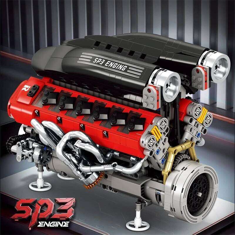 SP3 Mechanical Engine Power Motor Building Blocks Model Technical DIY Toy Desktop 3D Set MOC Assembly Bricks Festival Gift Z260305