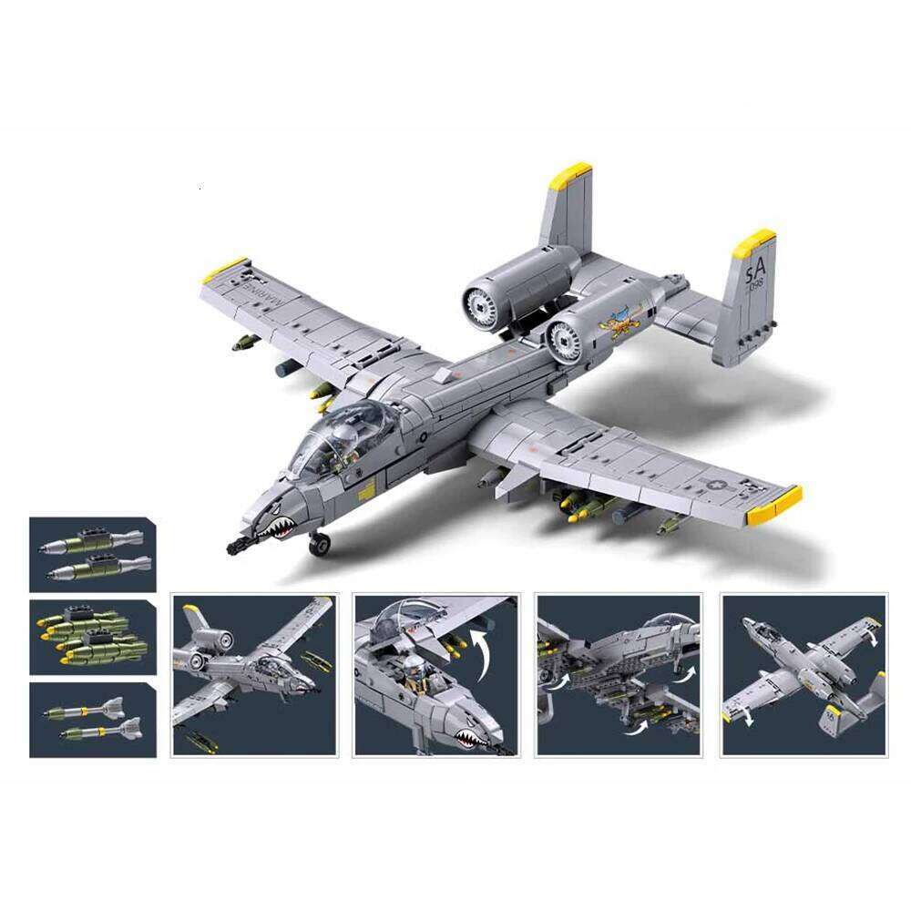 Sluban WW2 B-17 Bomber Model Building Blocks USAAC Military Flying Fortress Bombardment Aircraft Bricks Set Kids Toy Adults Gift Z260306