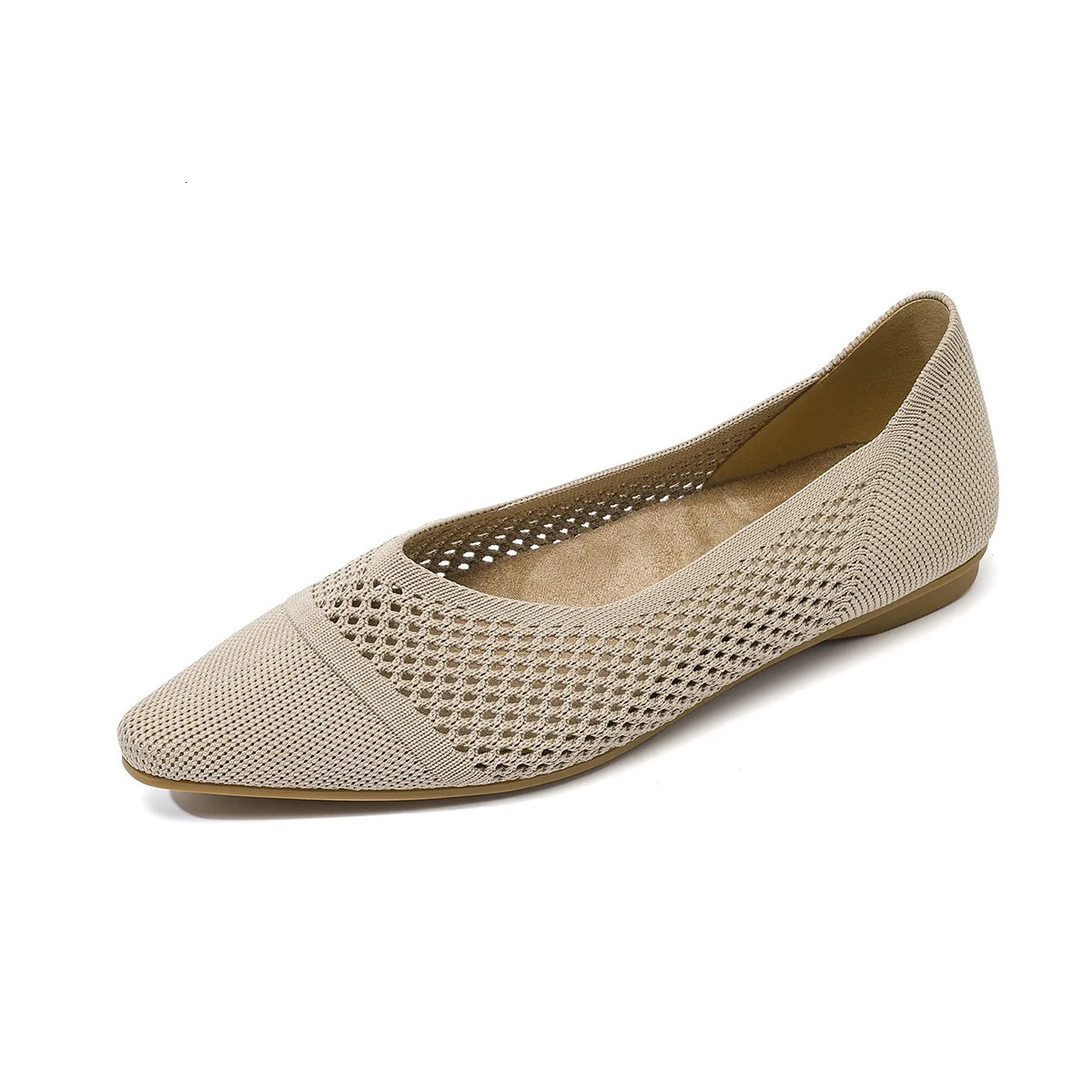 Ladies flat shoes woven single shoes 260306