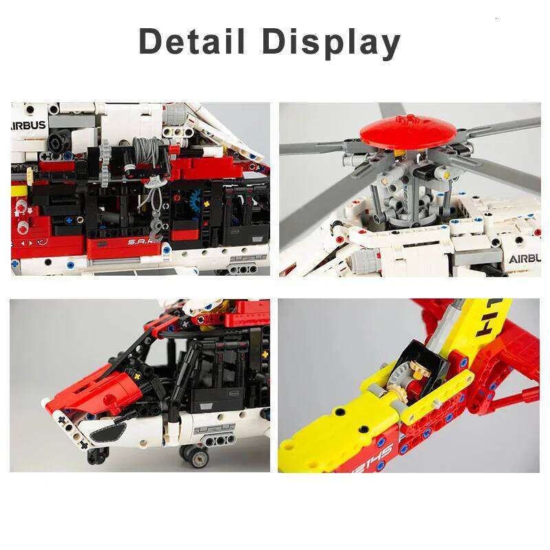 2001PCS Airbus H175 Rescue Technical Helicopter Building Blocks with Motor Set MOC Construction Bricks Toys Gift For Adult Z260305