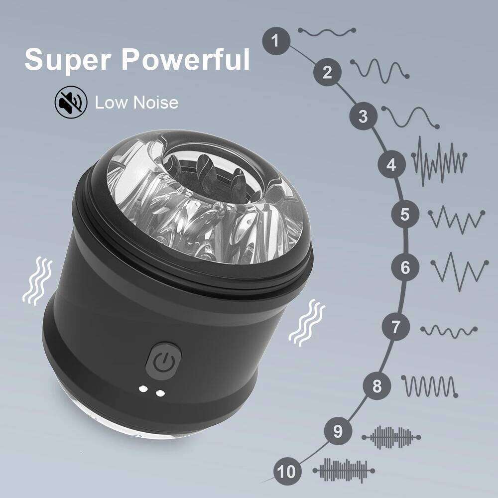 Dual Open-ended Automatic Male Masturbator Powerful Vibrating Masturbation Waterproof Sex Toy Adult Goods Men W260305