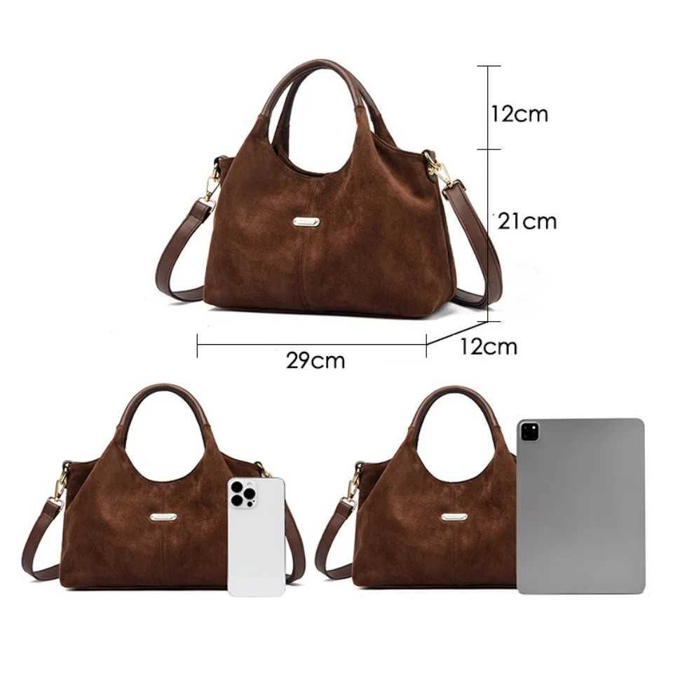 Genuine Faux Suede Handbags Soft High Quality Women Bag Small Casual Female Messenger Shoulder Bag Ladies Crossbody Bag H260306