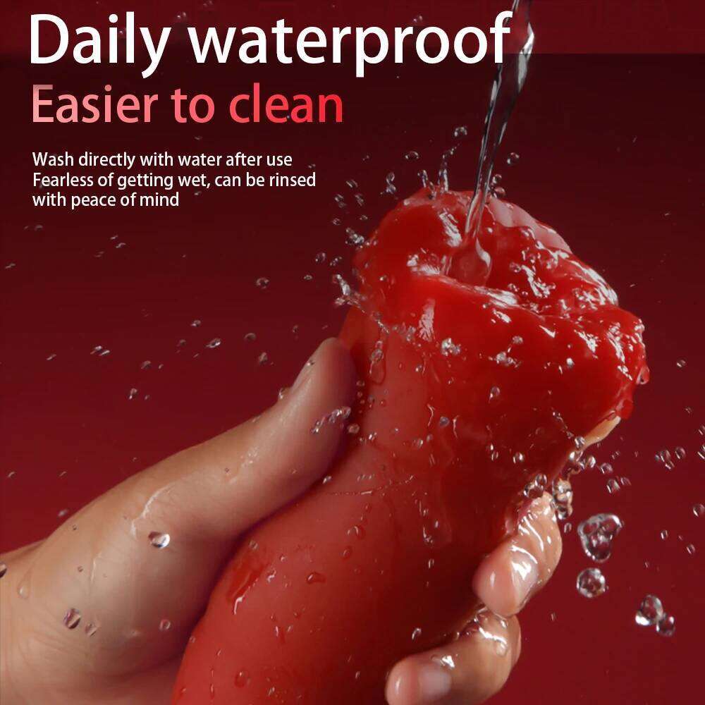 Male Automatic Aircraft Cup Realistic Tongue Licking Vibrator Penis Delayed Ejaculation Exerciser Sex Machine For Adult Men 18+ W260305