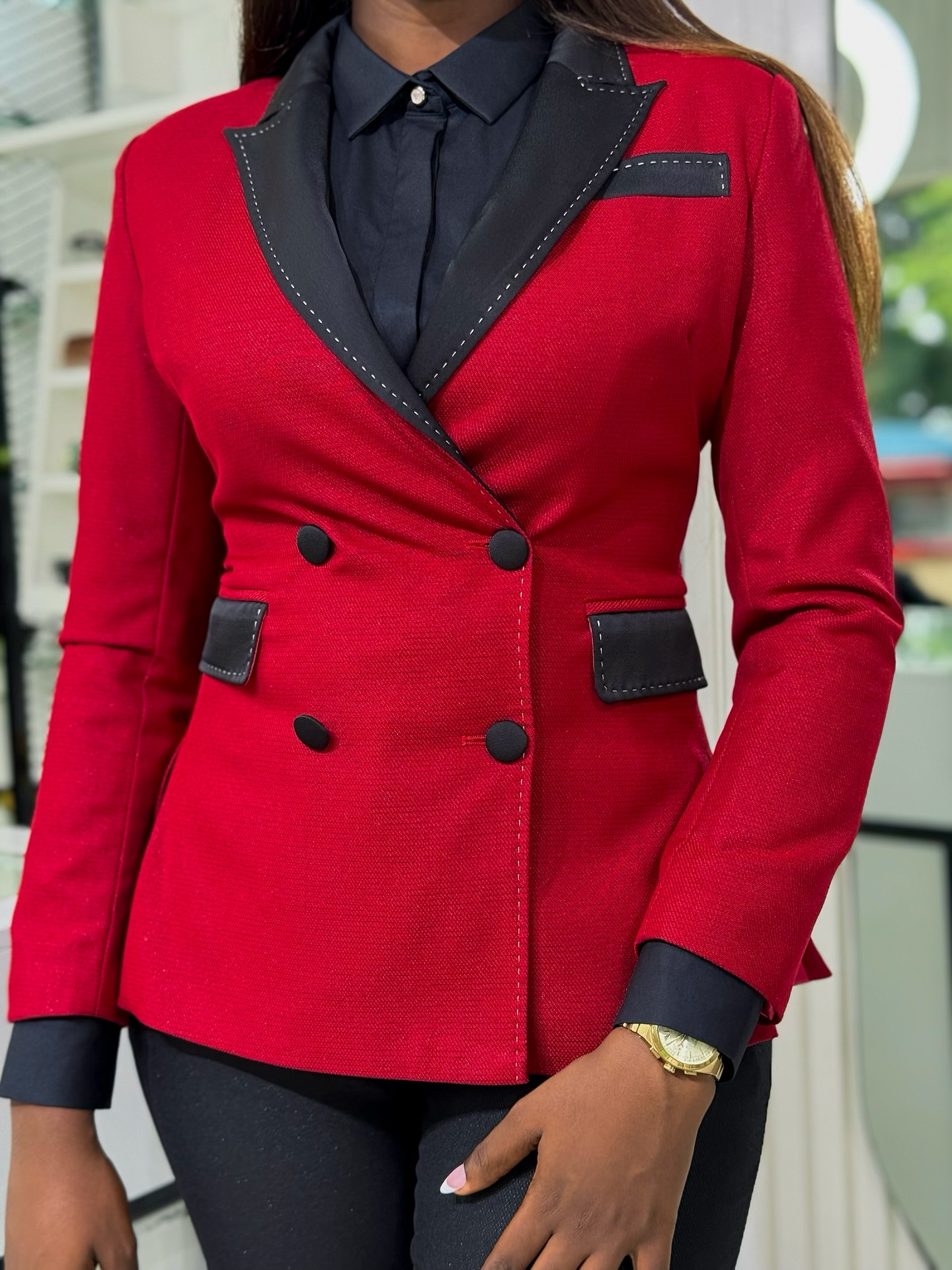 Women's Prom Dresses Suit Gowns Elegant Appliques Peaked Lapel Jacket Pants Suit For Female 2 Pieces Suit Customized W36