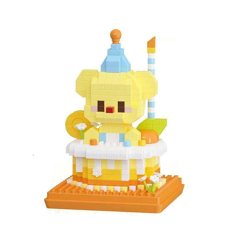 Fun particles assembled building blocks toys cute strawberry cake small ornaments birthday surprise gift Z260306