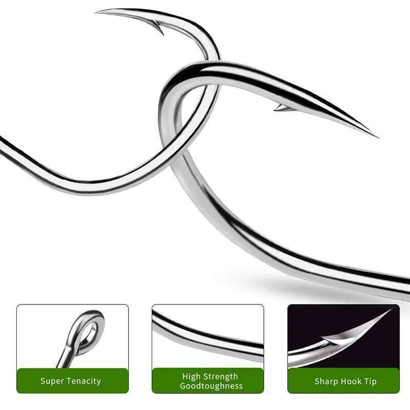 PROBEROS 10Pcs Crank Jig Head 1/0-5/0# Barbed Single Circle Carp Hooks High Carbon Steel Fishhooks Fishing Tackle Y260305