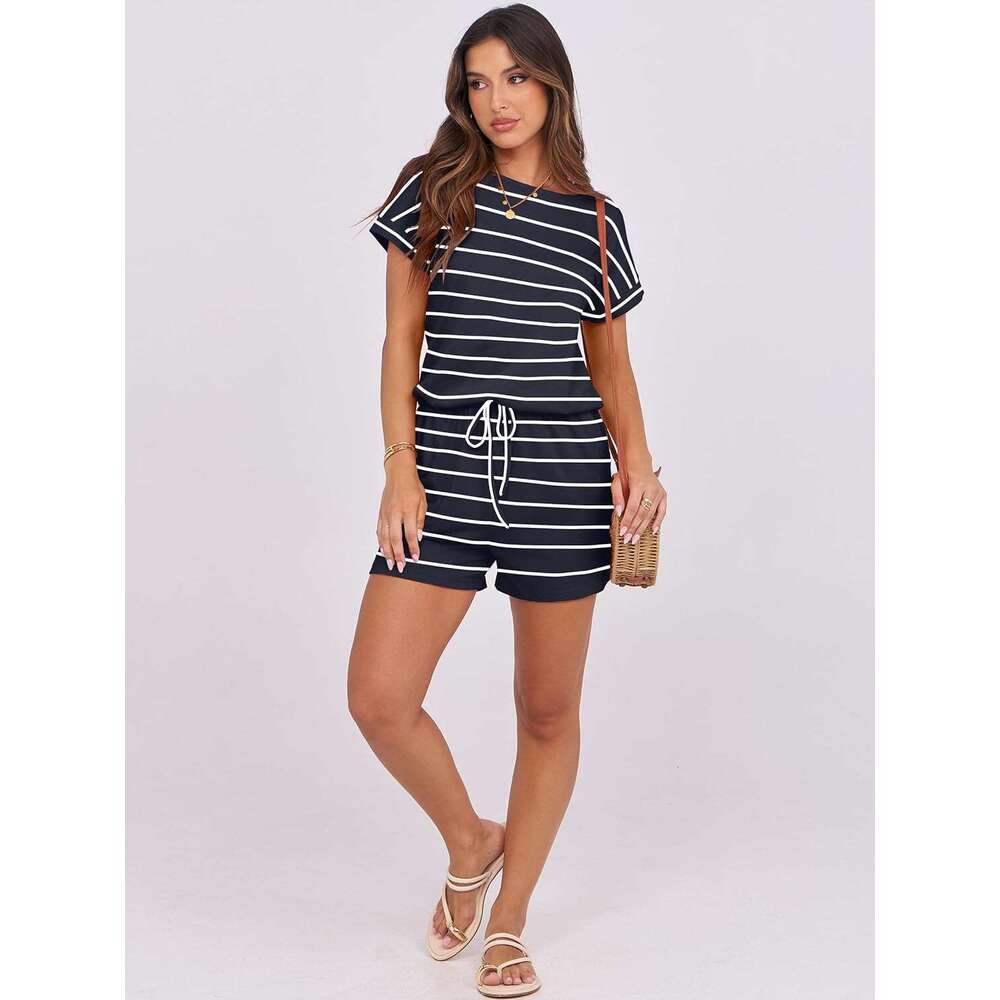 Rompers for Women Summer 2026 Casual Dressy One Piece Tshirt Short Pants Jumpsuit Beach Designer Vacation Outfit Clothes