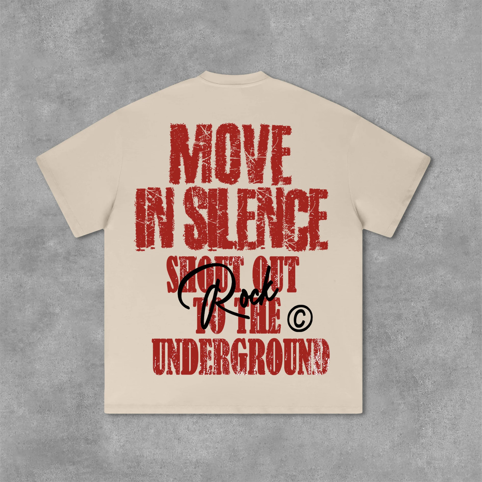 Vintage Move in Silence Graphic Cotton T-shirt Unisex Women Fans Essentials Short Sleeve Tee Fashion Streetwear 260304