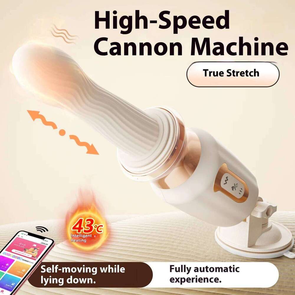 Automatic Telescopic Thrust Gun Women Toys Adult Machine Dildo Rechargeable Silicone Vibrator Female Sex Machin W260305