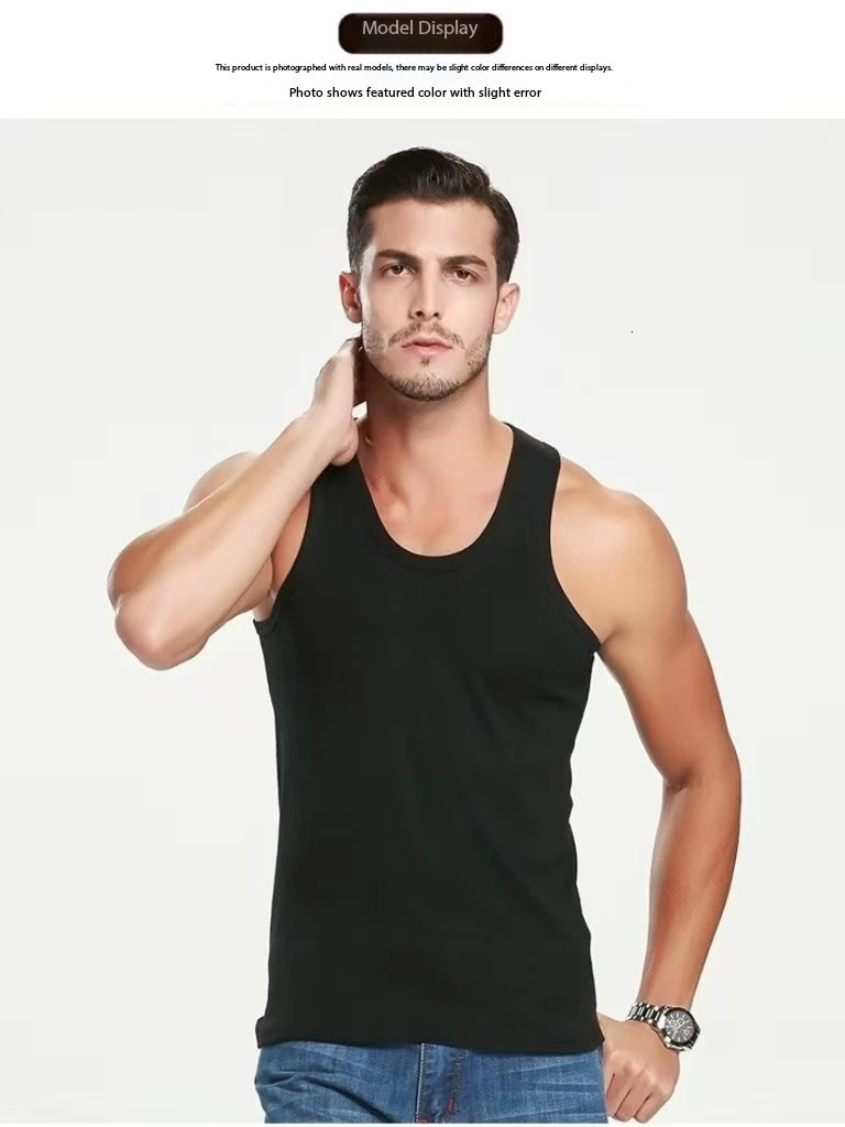 Mens Summer Lightweight Cotton Tight Vest Sports Casual Family Pajamas Outdoor Tight Top Breathable Quick Drying Vest 260306