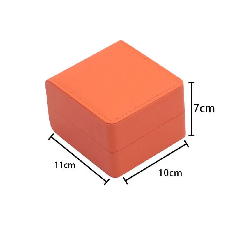 Single Watch Gift Box with Pillow PU Leather Wristwatch Display Case Organizer for Men Gift box 260304