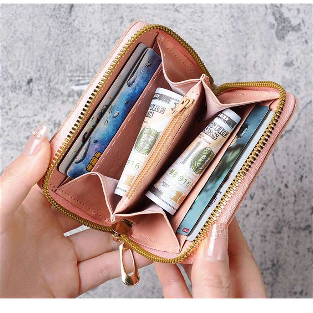 2024 new Japanese and Korean cute cartoon short wallet female mini large-capacity portable student zipper coin purse C260304