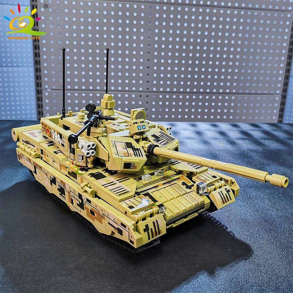 HUIQIBAO WW2 Military Tank Building Blocks Set for Children Army Weapon Car Truck Toy City Construction Bricks Kids Gift Z260306