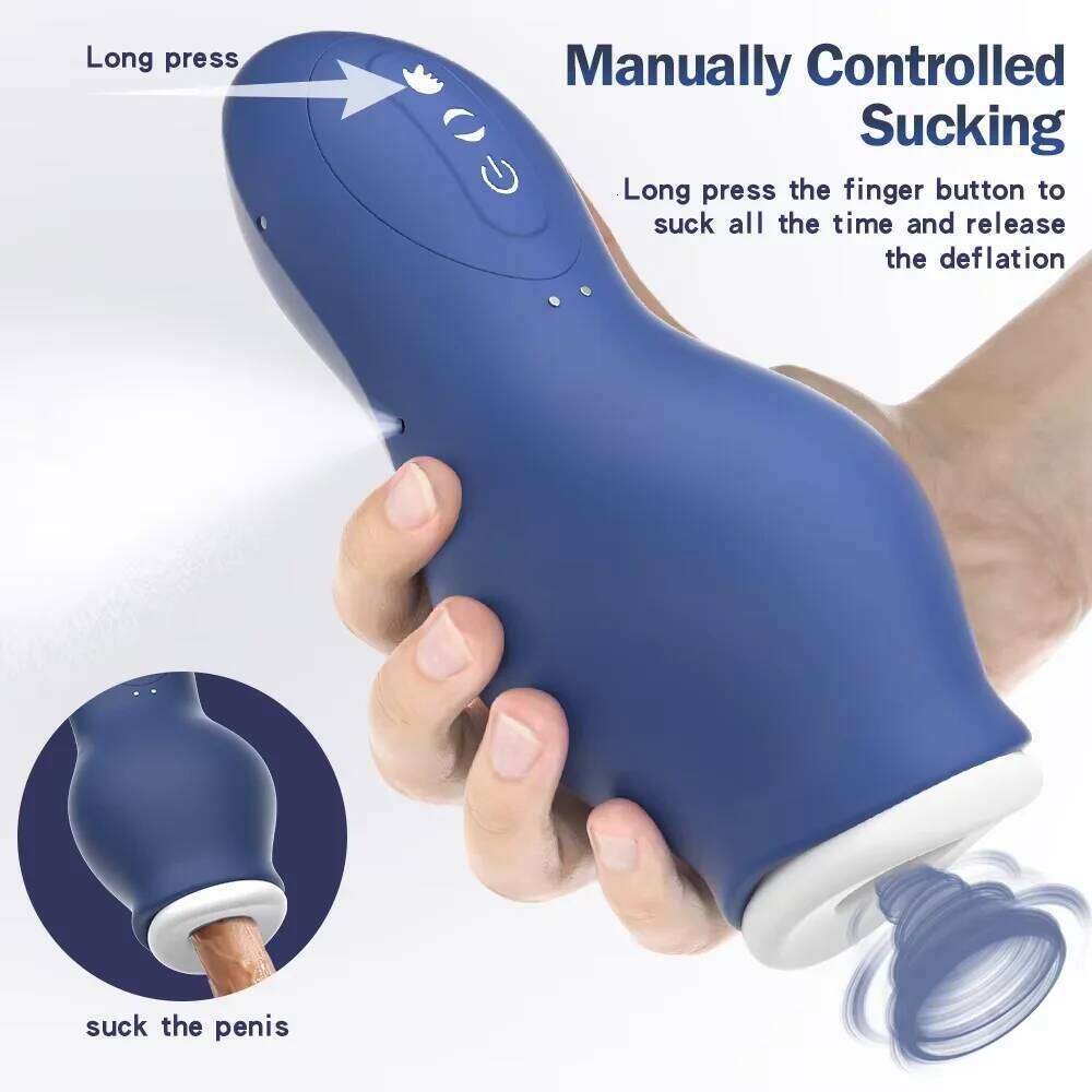 Automatic Sucking Male Masturbators Vacuum Training Cup Blowjob Orgasm Pocket Pussy Penis Glans trainer Adult Product W260305