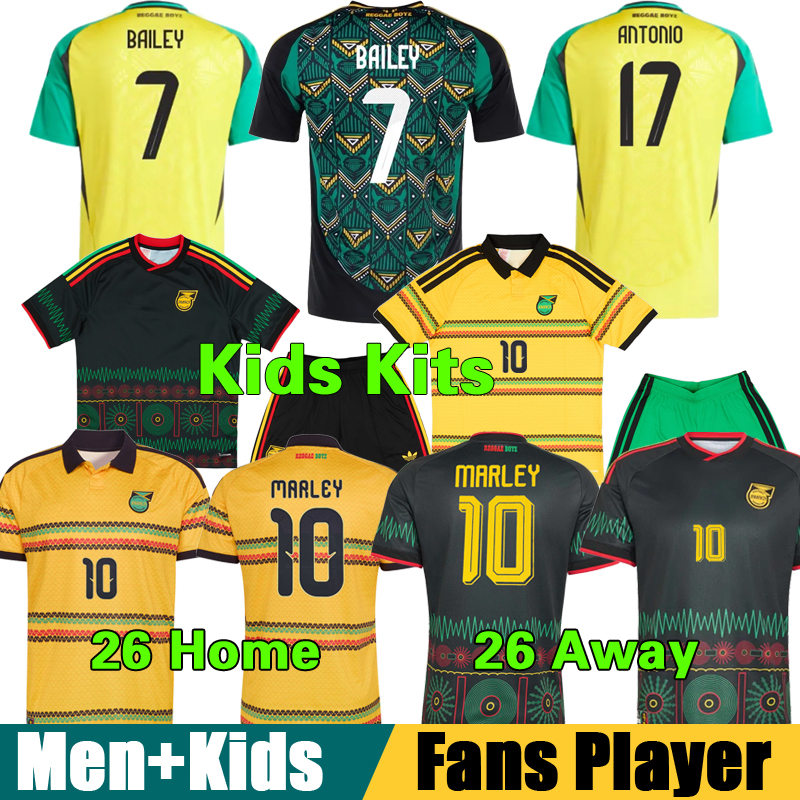 24/25 26/27 Copa America Jamaica Soccer Jersey BLAKE PINNOCK BAILEY NICHOLSON Customization mans Kids Kit fans player Breathable Jersey