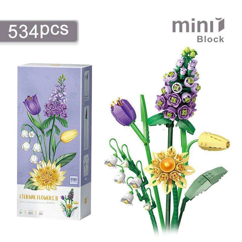 Cactus Mini Building Blocks DIY Creative Bonsai Succulent Simulation Green Plants Flowers Home Decoration Children's Toys Gifts Z260306