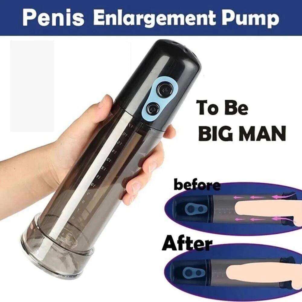 Men Sex Toys Electric Male Masturbator Extender Penile Vacuum Pump Penis Enlargement Enhancer Massager Ring W260305