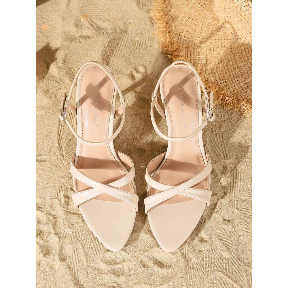 2025 New Women's fashionable, elegant, comfortable, simple and versatile high heels, peep-toe breathable slip-on stilettos.