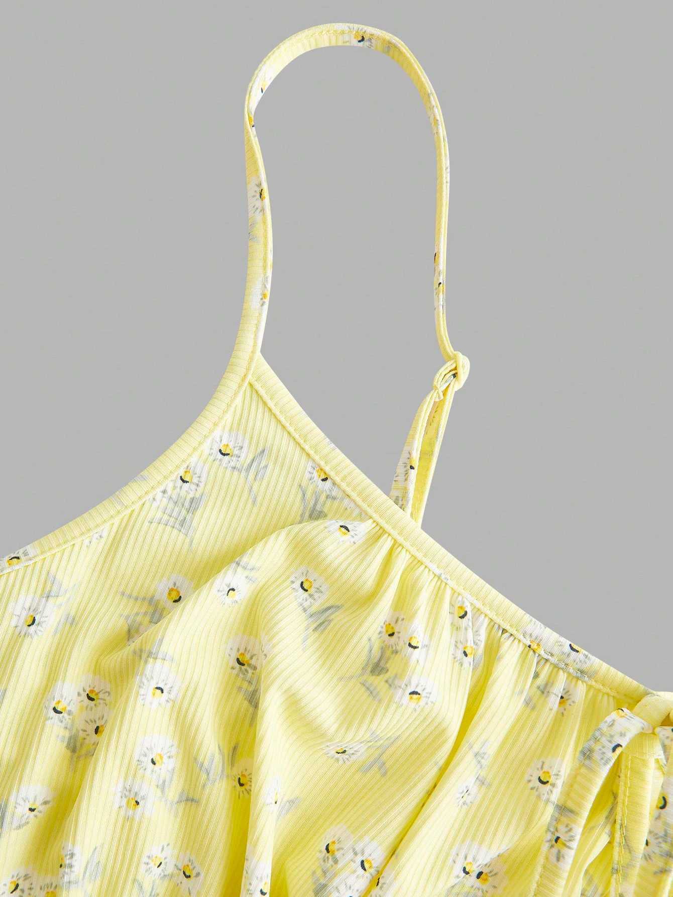 New fashion floral elegant sleeveless thin strap camisole dress X260306