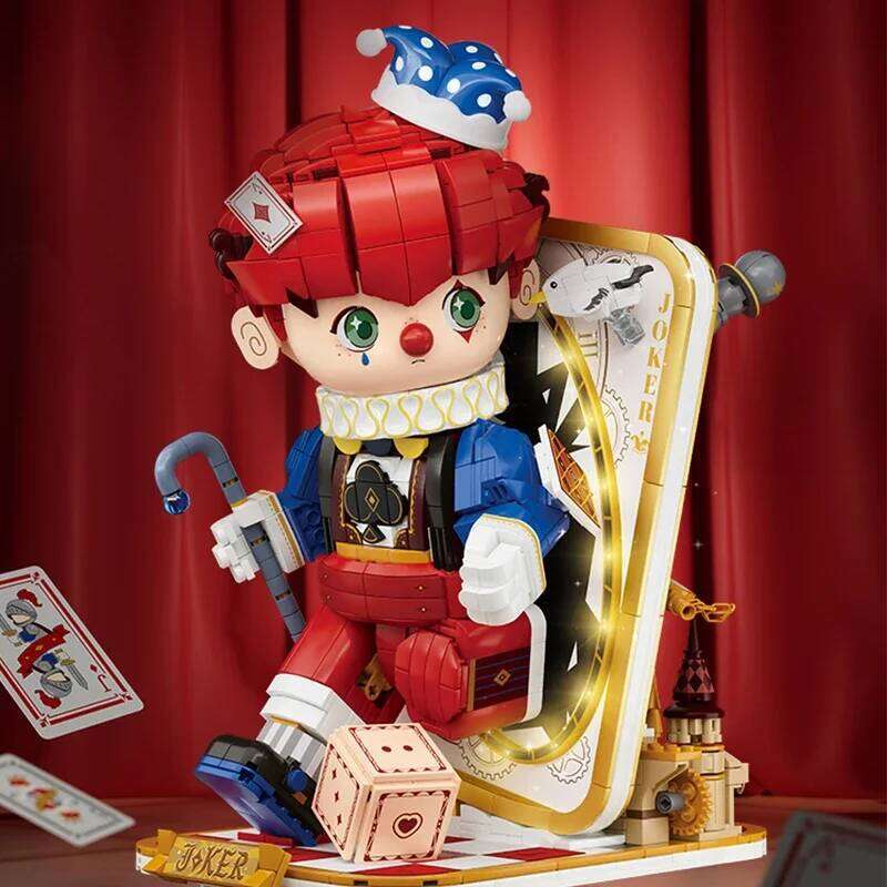 Cartoon Joker Building Block Figure Toy Bricks Set With Light Idea Desktop Decoration Kids DIY Puzzle Toys Holiday Gifts Z260305