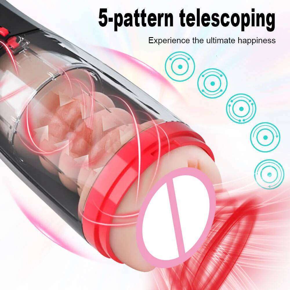 Fully automatic pull-out masturbation inner liner telescopic airplane cup penis exercise device sex toy W260305