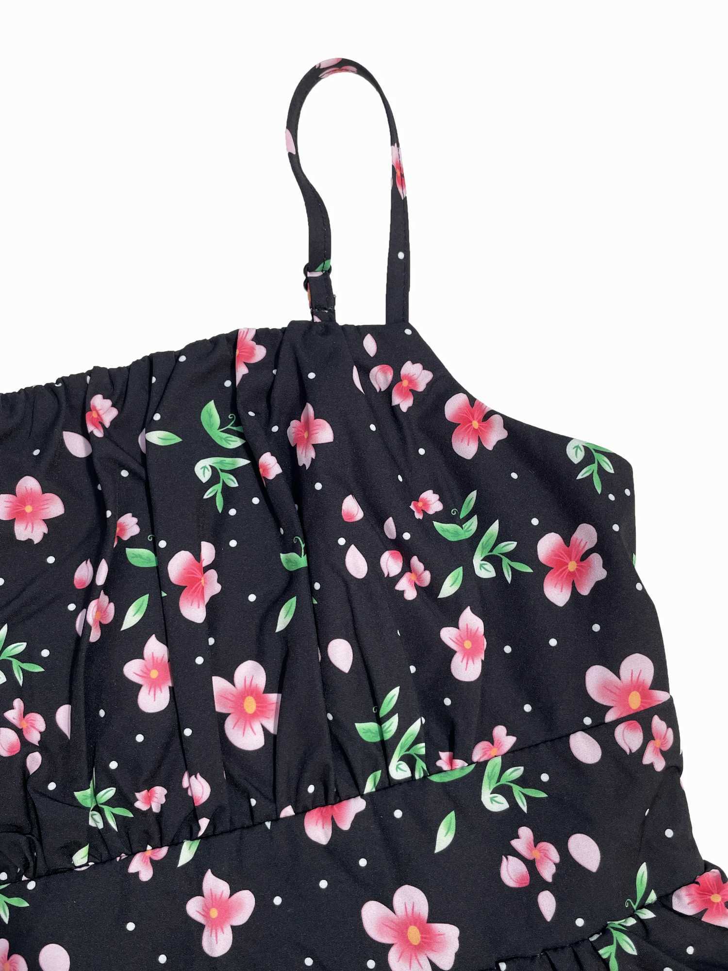 Elegant Floral Slim-Fit Ruched Cami Dress Exquisite Craftsmanship Versatile Perfect for Daily Commute Dates Trips X260306
