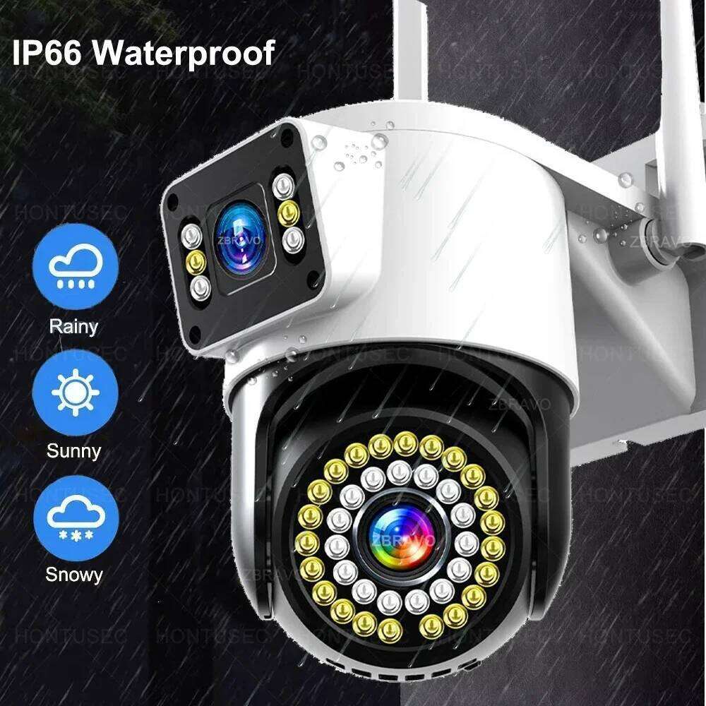 Yoosee 4K 8MP Lens Dual Screens Color Night Vision Auto Tracking Two Way Audio Outdoor Waterproof Surveillance Cameras 26W0306
