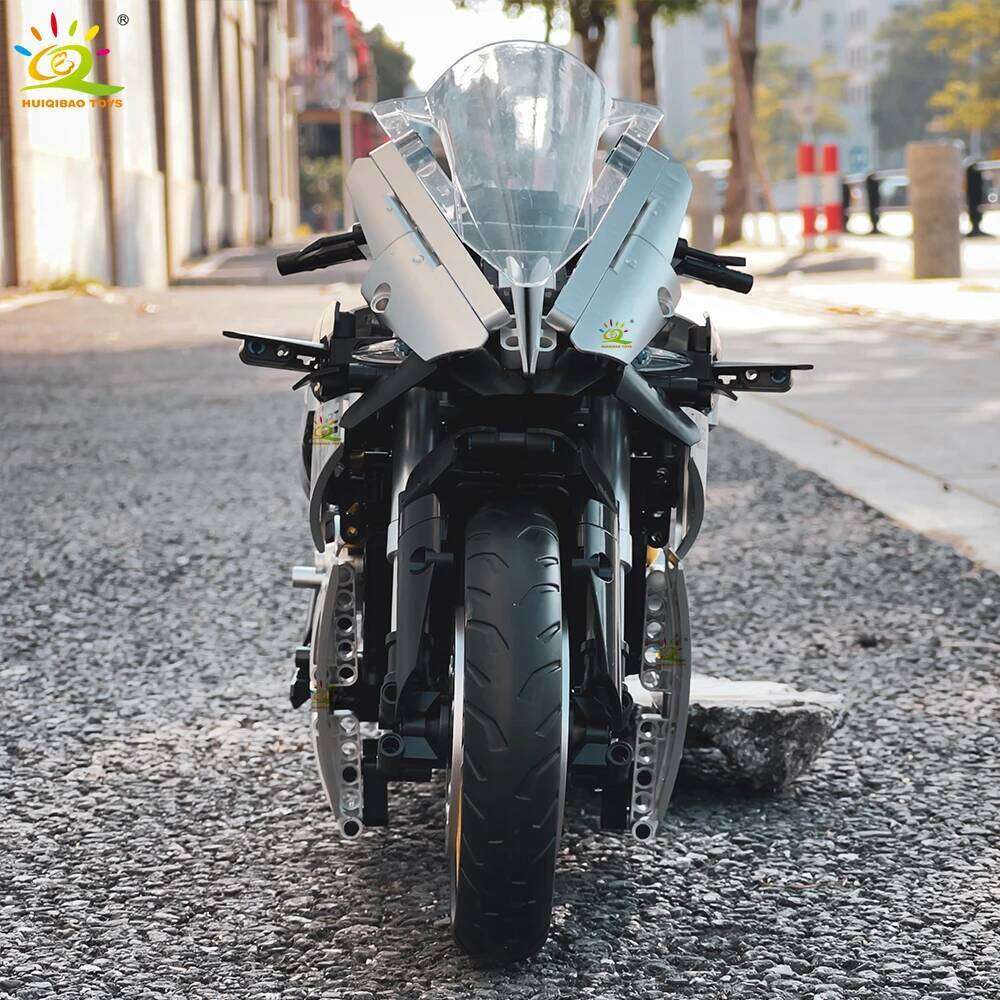HUIQIBAO MOC 1641PCS 1:5 motorcycle Model Building Blocks Technical Motorbike Bricks Toy for Adult Moto Collection Ornaments Z260306