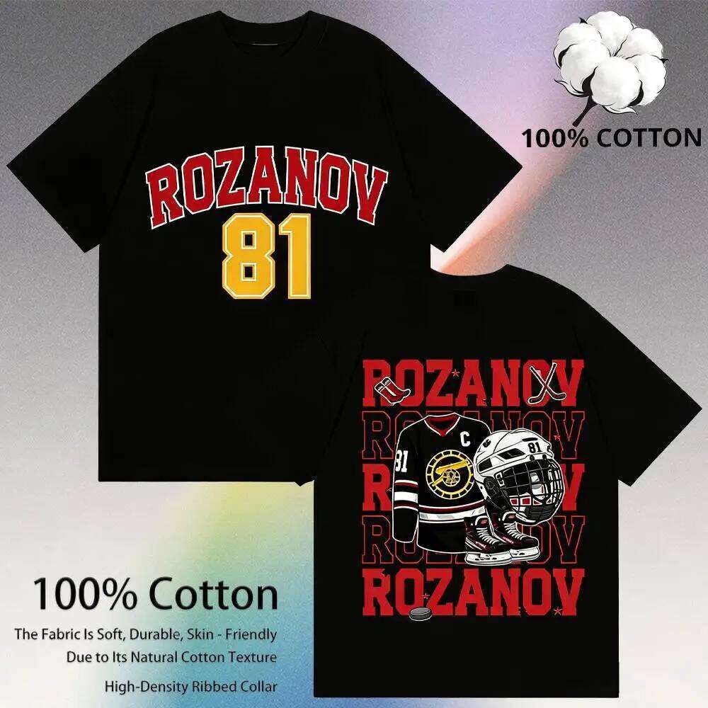 Shane Hollander 24 llya Rozanov 81Bos T-shirt Vintage Skin-friendly Pure Natural Cotton Top Unisex Heated Rivalry Casual Tee 26H0306