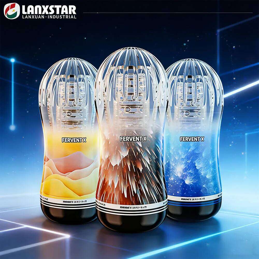 Male Masturbator Soft Silicone Pussy Transparent Vagina Adult Masturb Cup Endurance Exercise Vacuum Pocket Sex Toy for Men W260305