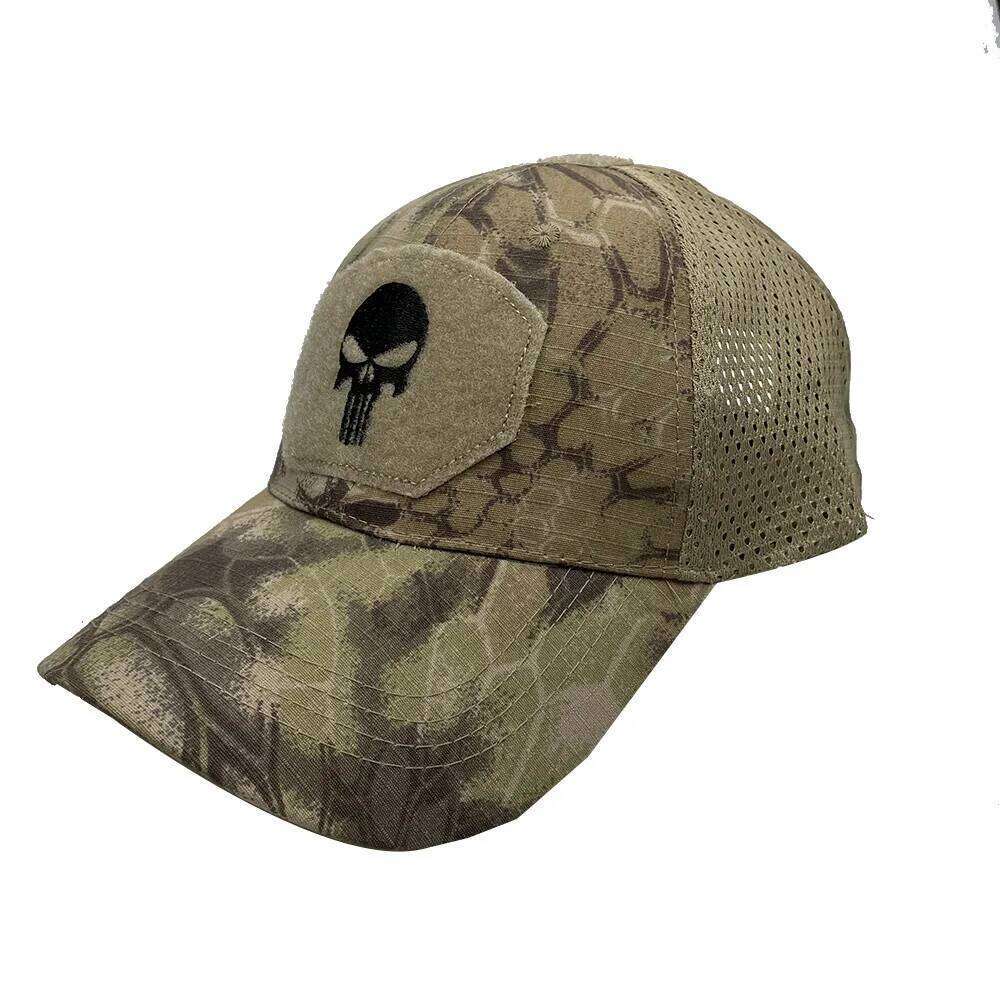 Spring And Summer New Military Fan Outdoor Baseball Net Hat Special Forces Tactical Camouflage Skull Shade Cap Y260304