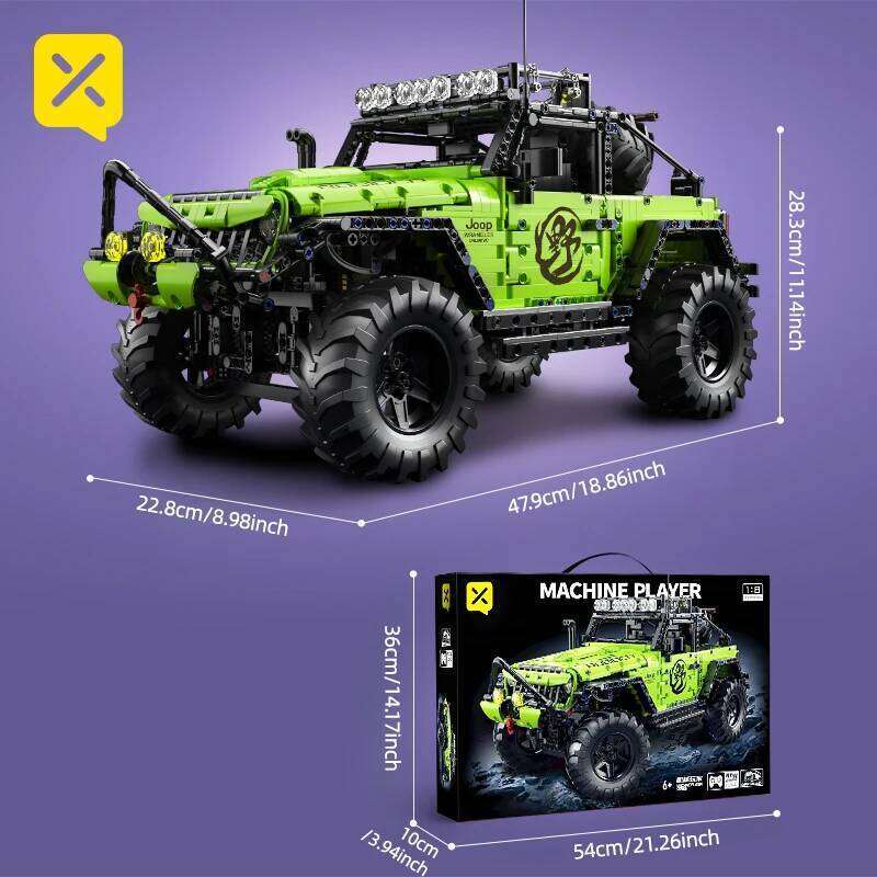 Toylynx Building Blocks 1:8 Scale Heavy-Duty Off road Vehicle with Super Racers Toys For Children Christmas and Easter Gifts Z260305