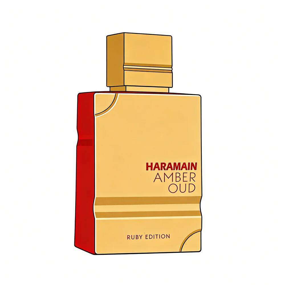 Haramain Amber Oud Ruby Edition Inspired Eau De Parfum Perfume 60ML 2.0Oz Spray Luxurious Oriental Rose Unisex Fragrance 26H0306