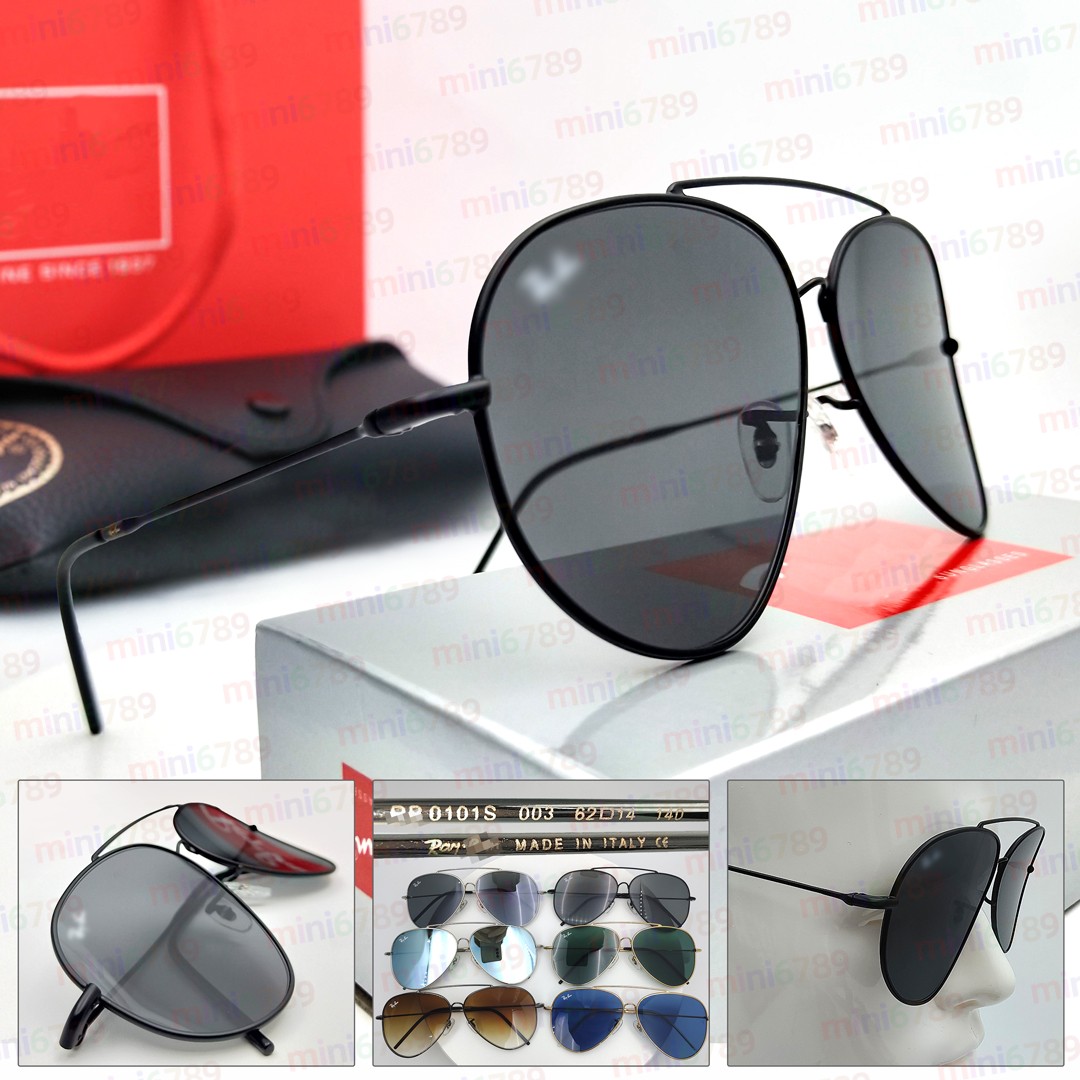 Designer Aviators Reverse sunglasses RBR 0101s RB 3016 3026 Pilot Sunglasses 0502s 0102s Classic Metal Frame UV400 Retro Fashion Sun Glasses for Men Women With Box