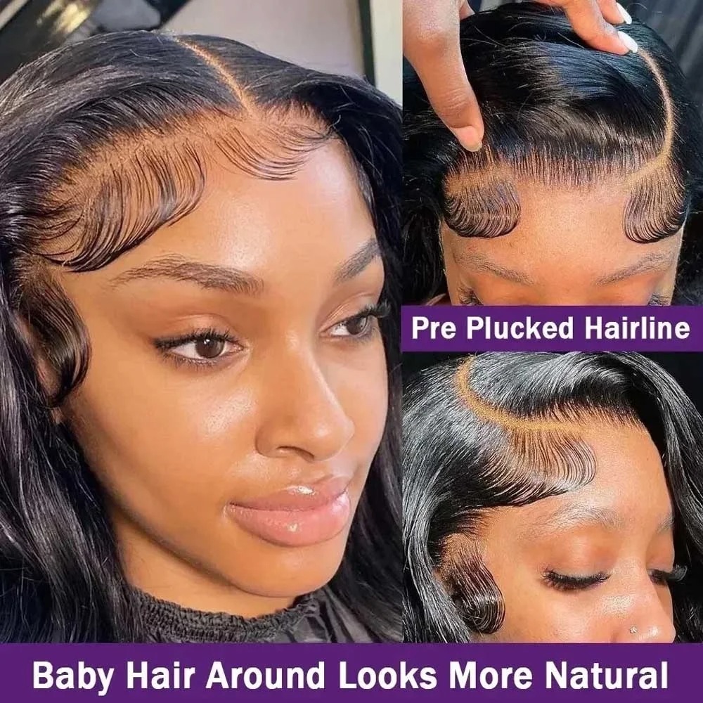 250% Glueless Body Wave Human Hair Wigs Pre Cut 13x4 13x6 HD Lace Frontal Wigs Pre Plucked Curly Lace Front Human Hair Wigs