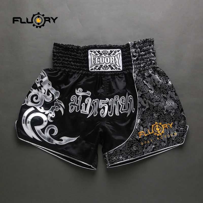 Fluory Printing Fight Shorts Boxing Shorts Embroidery Patches Muay Thai Shorts X2603061