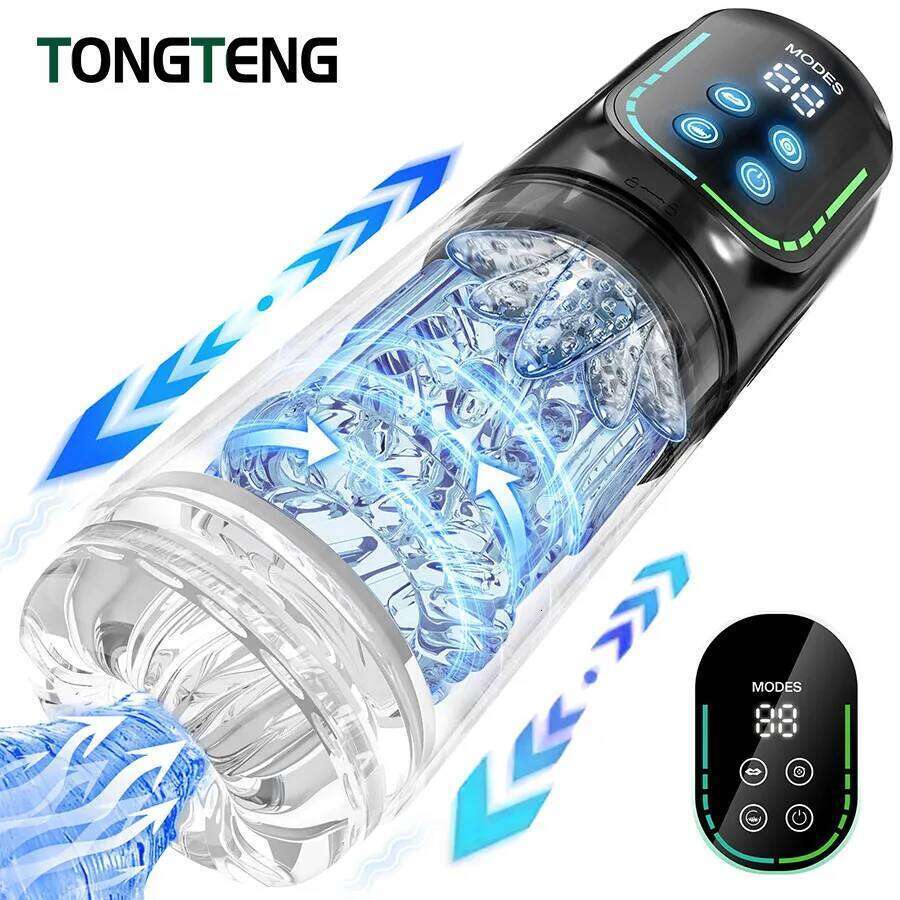 7 Rotating Sucking Water SPA Automatic Masturbator Cup Real Pussy Blowjob Machine Adult Masturbation Sex Toys For Men Male W260305