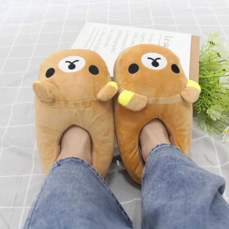 luxury Winter Bear Cotton Ladies Slippers House Home Cartoon Cute Bear Home Indoor Couple Female Warm Indoor Slipper Casual S260305