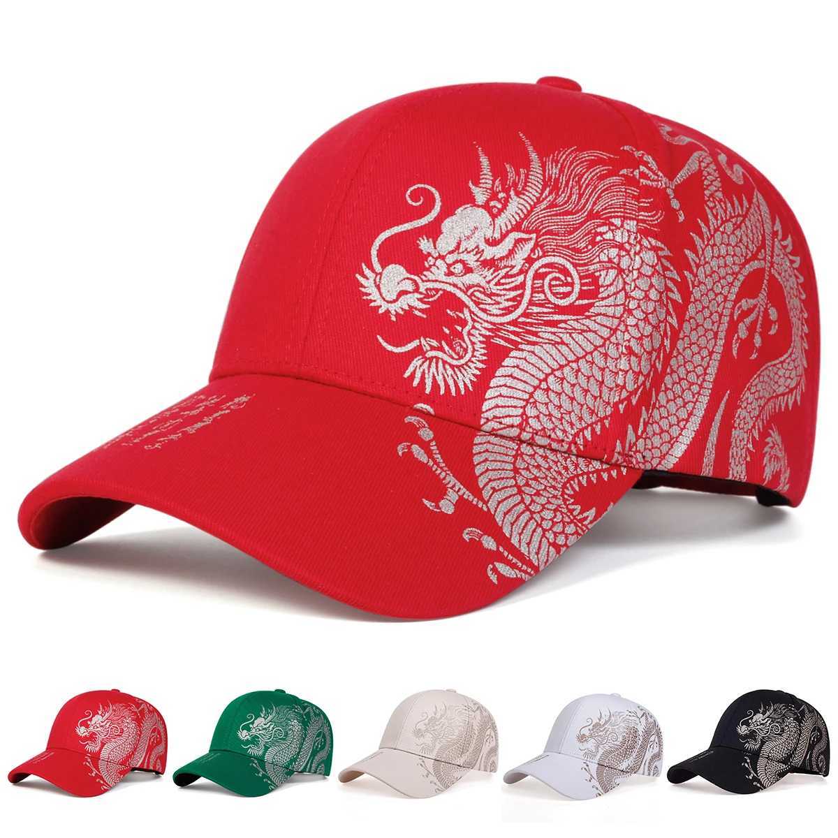 Unisex Golden Dragon Printing Snapback Baseball Caps Spring and Autumn Outdoor Adjustable Casual Hats Sunscreen Hat S260306
