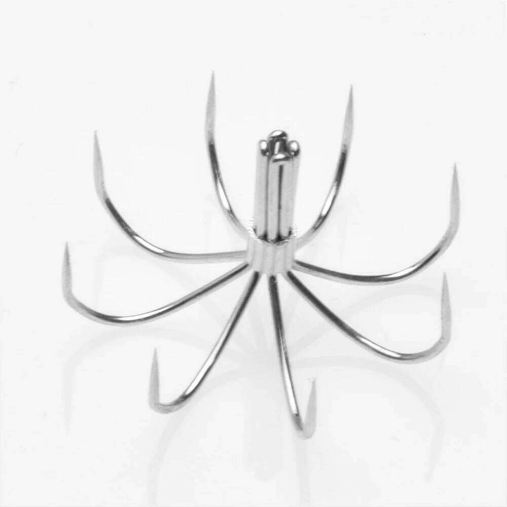 10 pcs stainless steel umbrella hooks, rabbits without barbs, 6 8 claws, squid hooks for sea fishing S260305