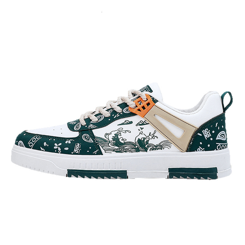 Free Shipping 2026 New Casual Shoes Fashion Printed Skateboard Shoes Big Size Comfortable Breathable Designer Sneakers for Men