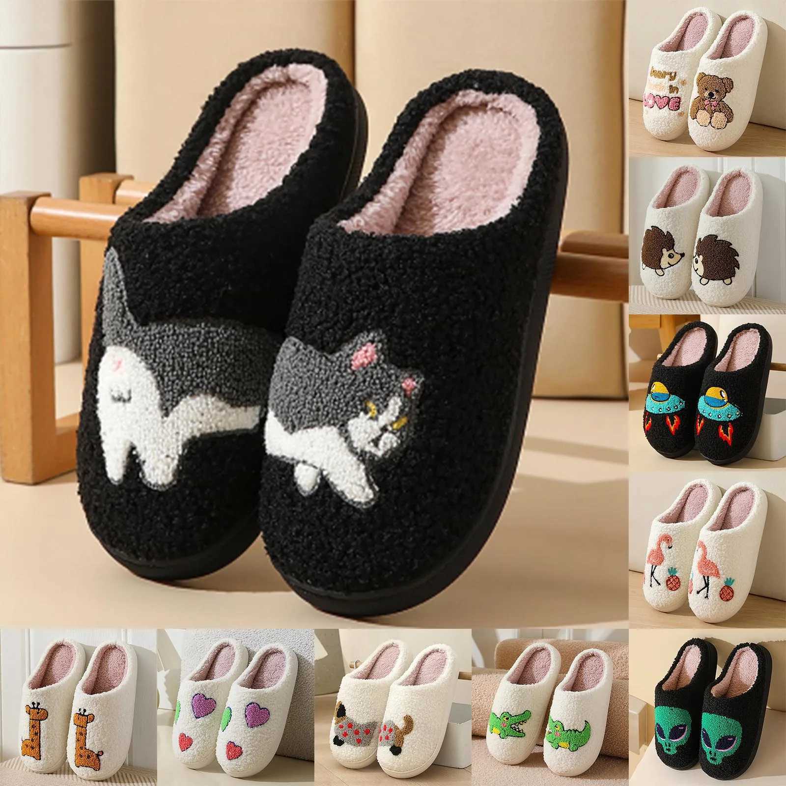 House Slippers For Women Summer Home Slippers For Women Men Soft Plush Fuzzy Winter Comfy Slippers For Women Memory Foam S260305