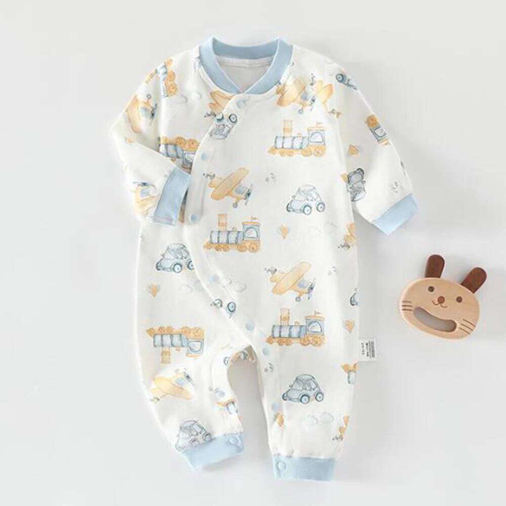 Onesie 100% Cotton Floral Animal Cute Print Spring Autumn Newborn Clothes Unisex Long Sleeve Baby Rompers For Boys Girls Z260306