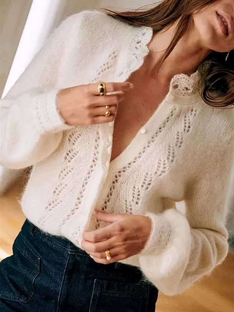 Womens Autumn/Winter Round-Neck Fashion Front-Open Cardigan Sweater Loose and Casual Elegant and Stylish Versatile Outdoor M260306